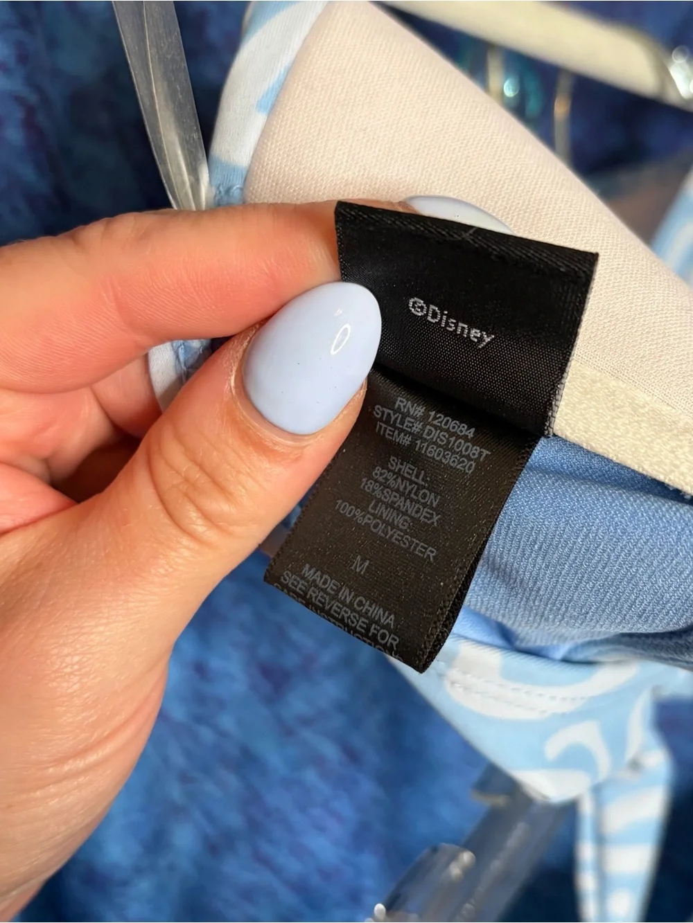 Disney Light Blue Swirl Bikini Top - Picture 6 of 10